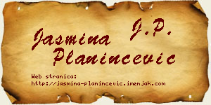 Jasmina Planinčević vizit kartica